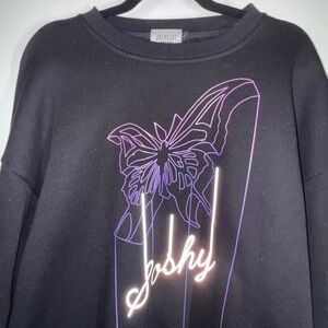 Reflective Sweatshirt with Butterfly Design
